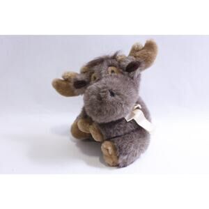 Moose, A&A Ind, Plush, 7", Stuffed Animal, Sitting, Adorable, Holiday Decor,
